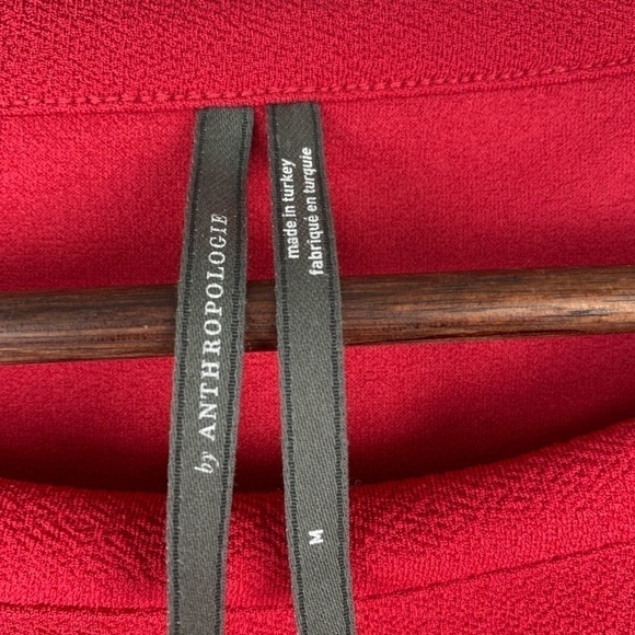 by Anthropologie Women's Long Sleeve Medium Pink Blouse with Ruffle Cuff Size M - Picture 6 of 9